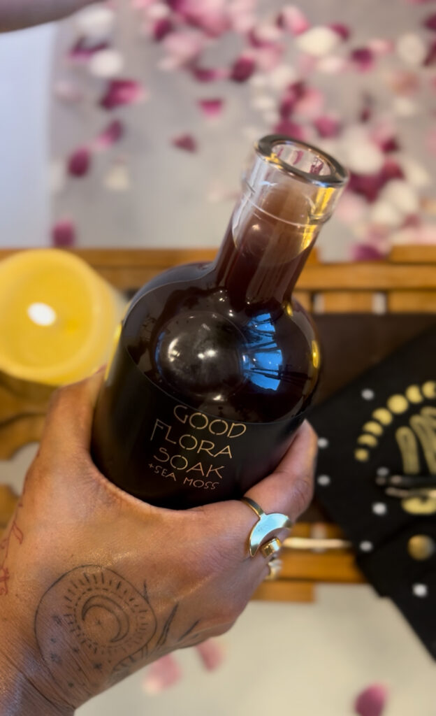 Organically Kismet Good Flora Soak with Sea Moss crystal infused vaginal wellness soak