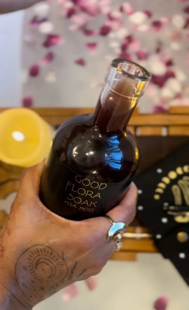 Organically Kismet Good Flora Soak with Sea Moss crystal infused vaginal wellness soak