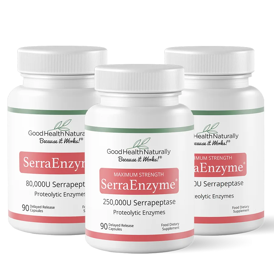 SerraEnzyme&reg; &ndash; Serrapeptase by Good Health Naturally product feature image placeholder for systemic enzyme support and healthy inflammatory response.