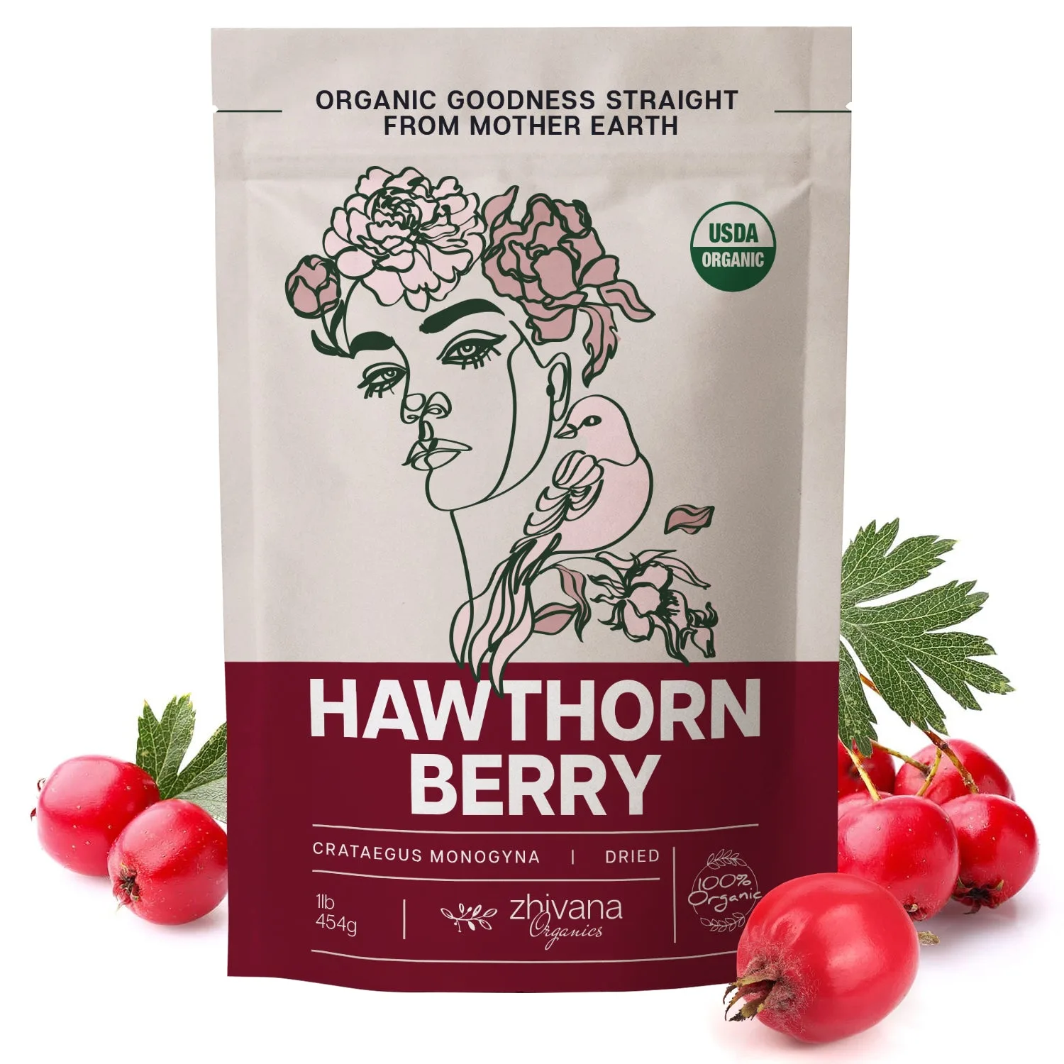 Dried hawthorn berries