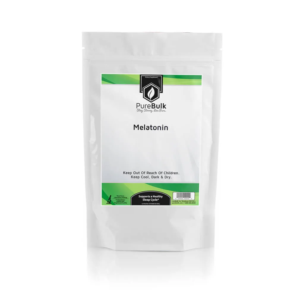 PureBulk Melatonin for cellular antioxidant defense and longevity science support