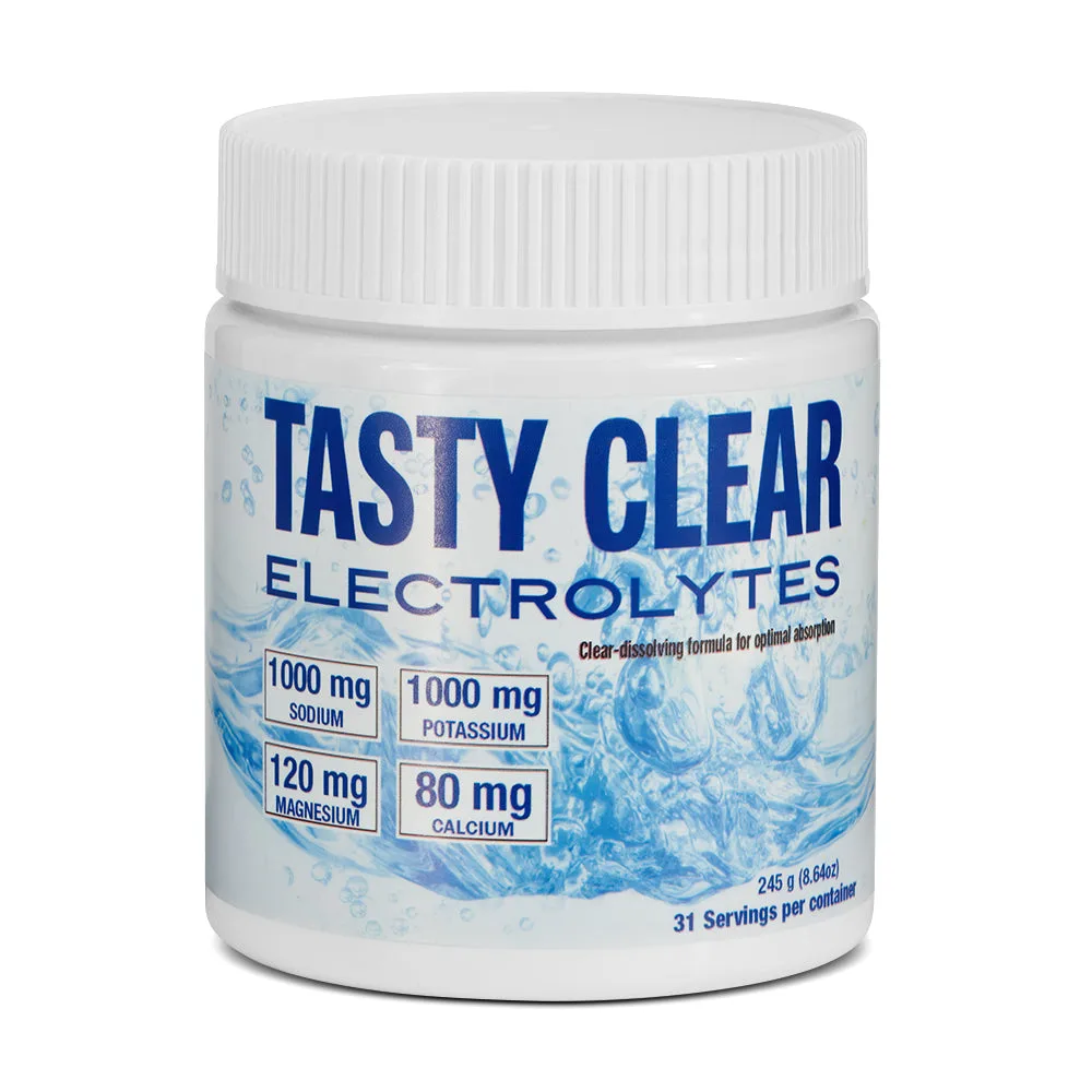 PureBulk Electrolytes Tasty Clear powder and mixed drink styled for winter hydration